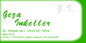 geza inkeller business card