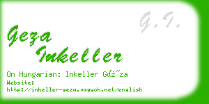 geza inkeller business card